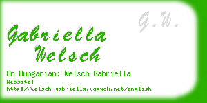 gabriella welsch business card